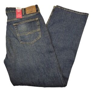 Levi's Strauss Signature Gold Premium Flex Relaxed Fit Blue Jeans Mens 38x32 NEW